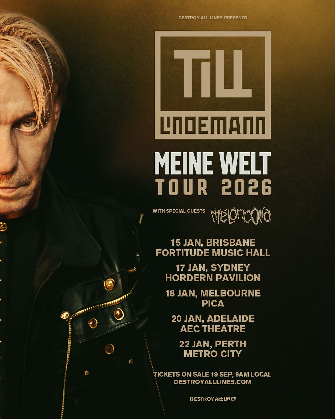 Till Lindemann Meine Welt Tour Poster 2025-2026